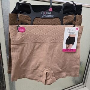 NWT Curve Necessities 3PK Multicolored Tummy Taming Mid-Waist BoyShort. 2X. $40.